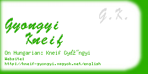 gyongyi kneif business card